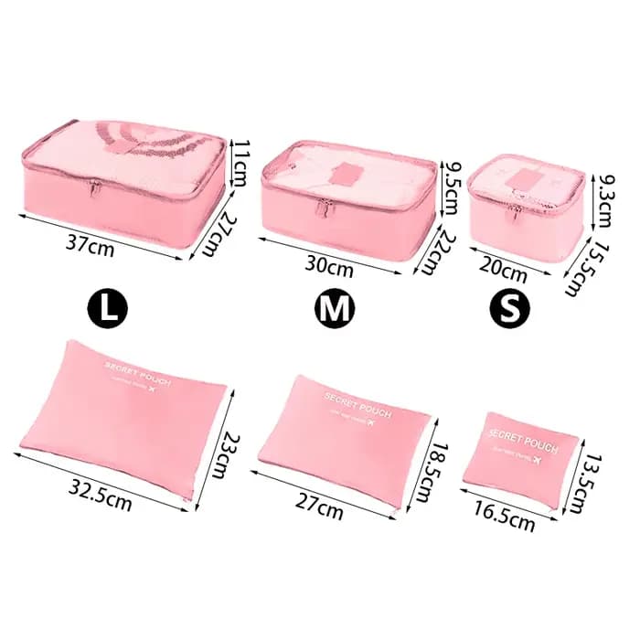 6 pièces organisateur de voyage sacs de rangement valises de voyage portables organisateur sac de voyage pour femmes organisateur de bagages vêtements chaussures sac