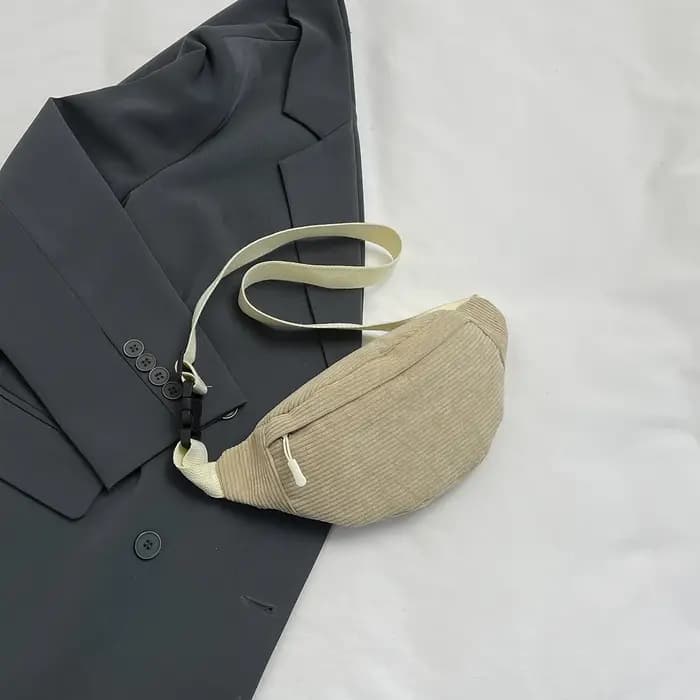 Sacs de ceinture en velours côtelé décontractés pour femmes