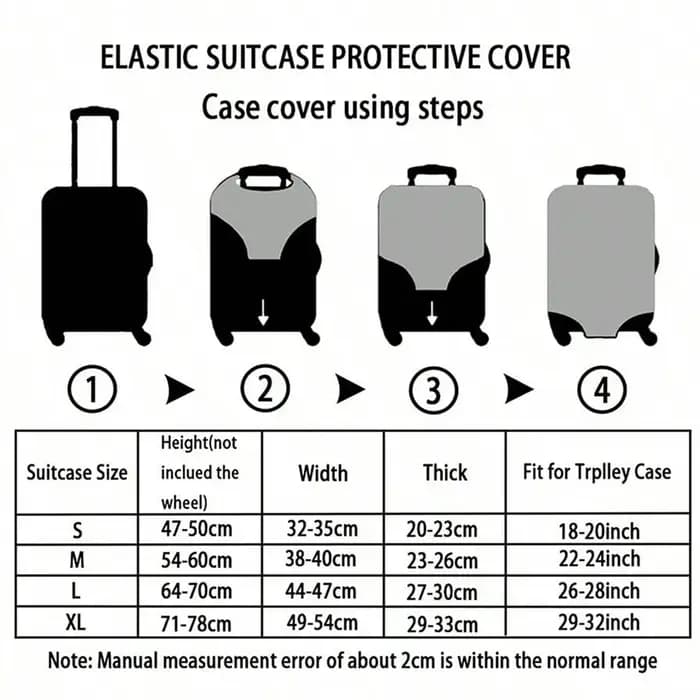 Housse de protection pour bagages avec imprimé de dessin animé