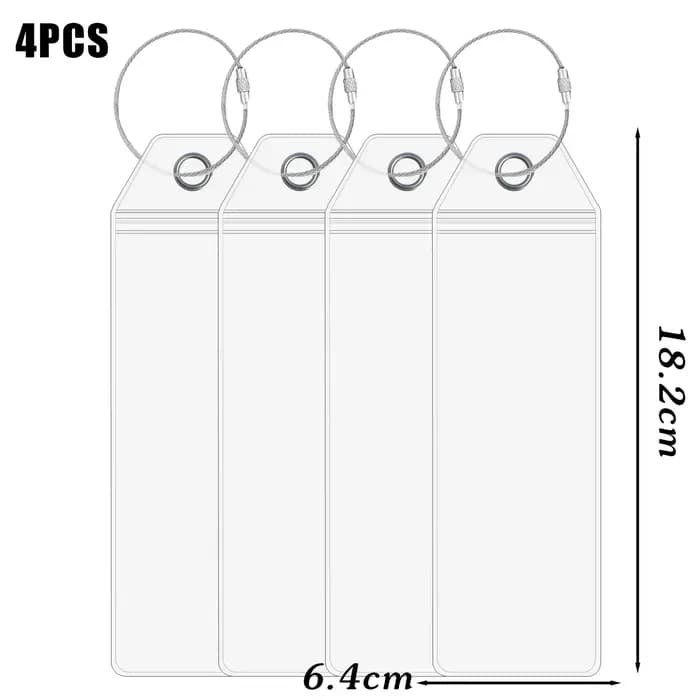 Porte-étiquette de bagage en PVC épais