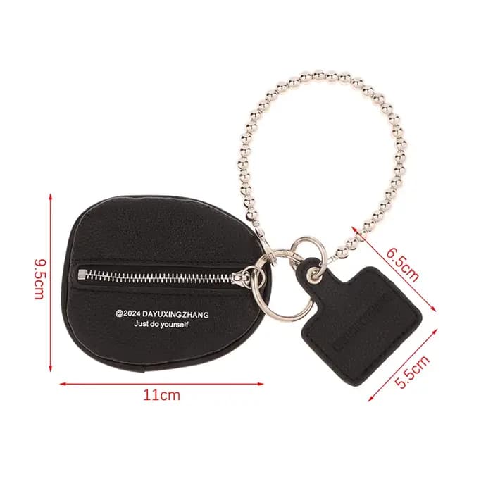 Accessoires de sac tendance en cuir PU noir texturé