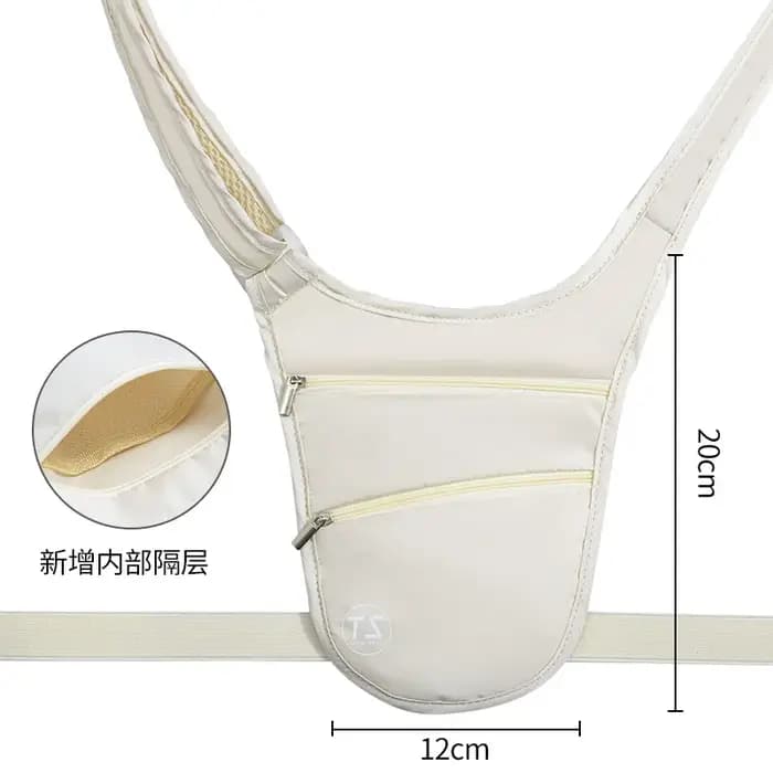 Sac de taille antivol de voyage, léger, imperméable, petit sac bandoulière pour voyage, sports de pl