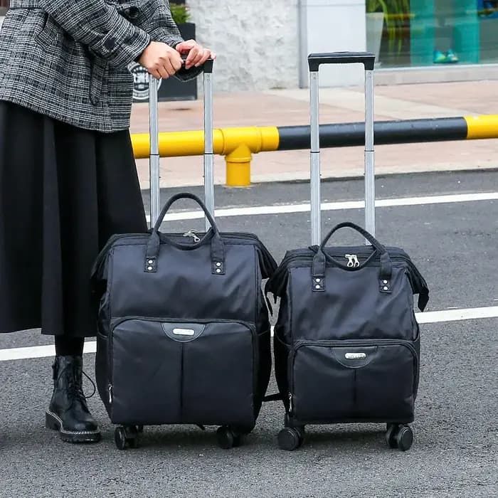 Sac à roulettes de voyage Oxford pour femme