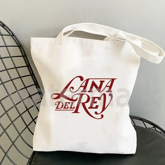 Lana Del Rey-Sac à provisions en toile tissée