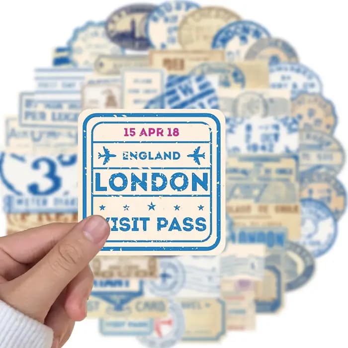 Autocollant de billet de voyage