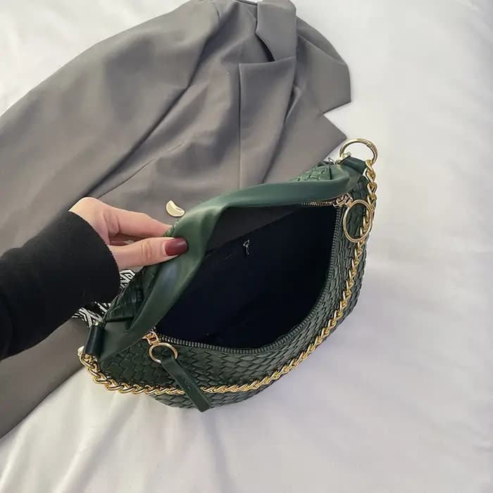 Sac banane à motif tissé pour femme