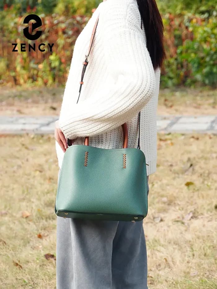 Sac Shopper Zency en Cuir Véritable pour Femme