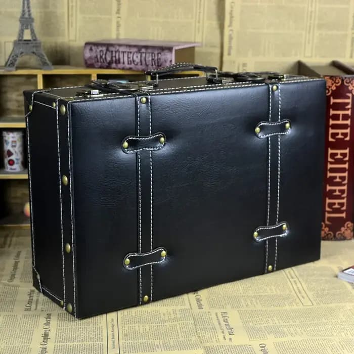 Valise Rétro en Cuir de Haute Qualité