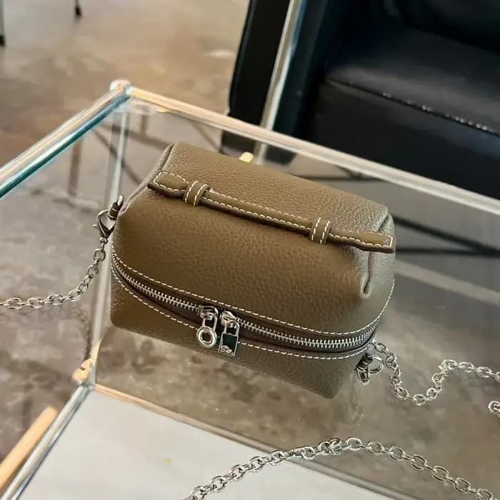 Mini sac à bandoulière en cuir véritable pour femmes