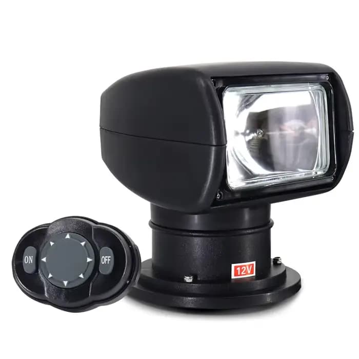Projecteur marin avec télécommande à 360 degrés, 100W 24v, phare Spot, lumière de recherche pour Yac