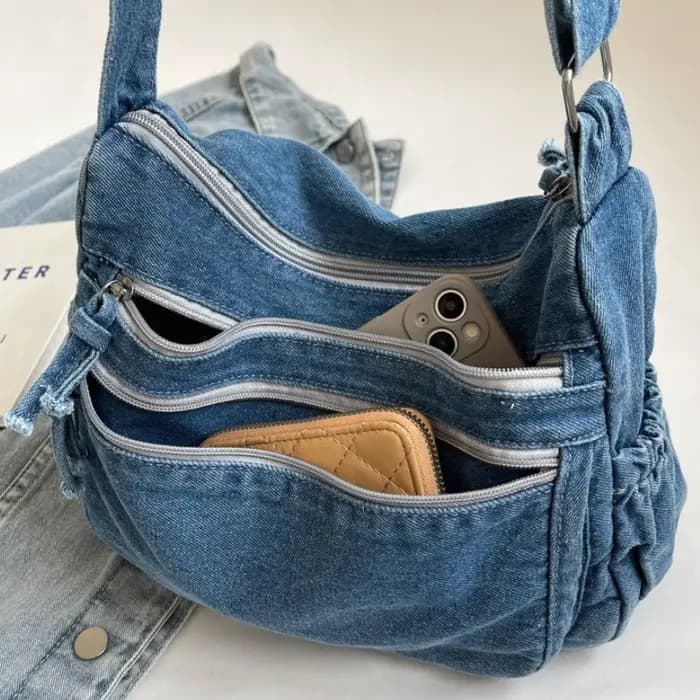 Sac à bandoulière Vintage en Denim pour femmes