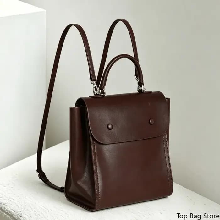 Sac à dos pour femme, mini sac à dos de luxe en cuir véritable, léger, décontracté, pour les voyages, le quotidien, le campus, les trajets domicile-travail, tendance chic