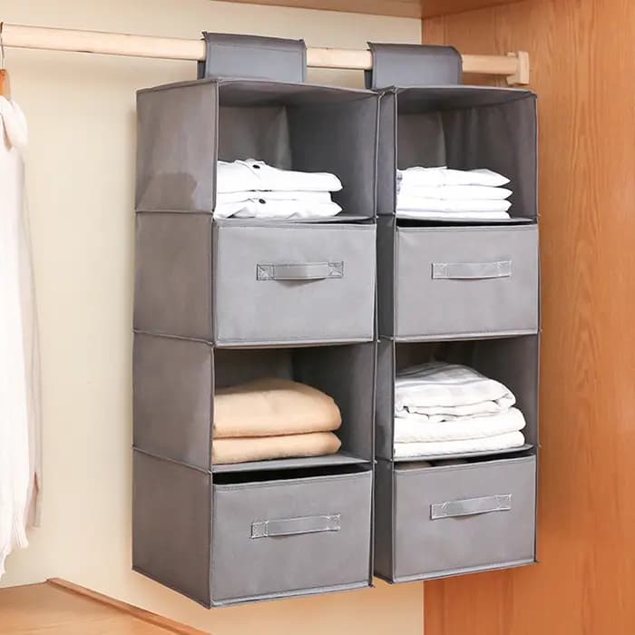 Sac de rangement suspendu en coton et lin