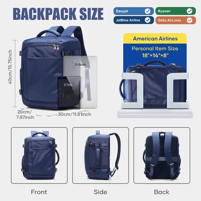 Sac pour homme, sac à dos élégant Ryanair 40x30x20