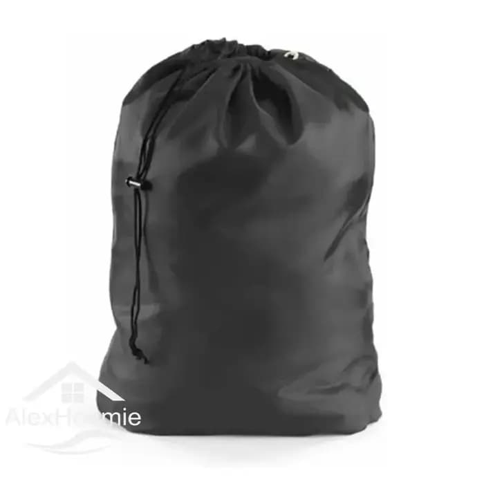 Sac à linge extra large noir et bleu avec ficelle de proximité