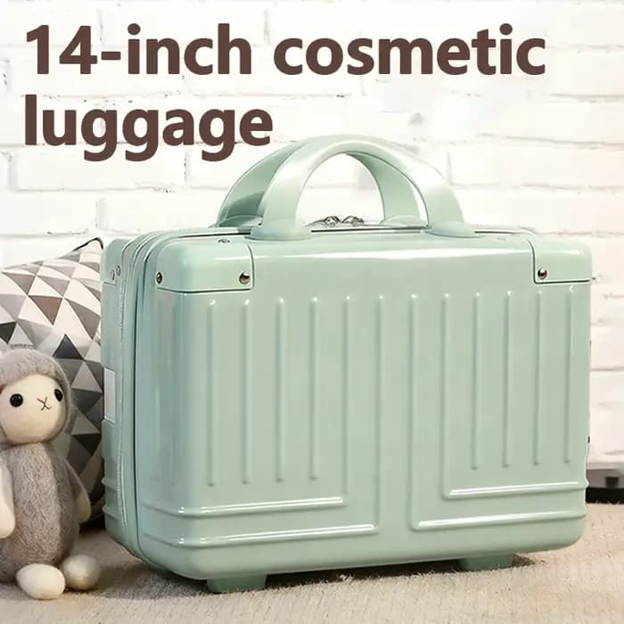 Boîte de maquillage rétro pour femme, valise portable, sac à cosmétiques, voyage Electrolux, valise de transport, 14 pouces
