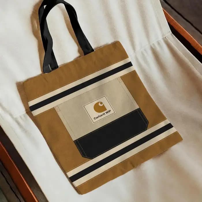 Sacs de rangement WIP Brand-Carhartt WIPS, sacs de rangement pliables en toile, sac fourre-tout réutilisable, sac de shopping tendance pour femmes