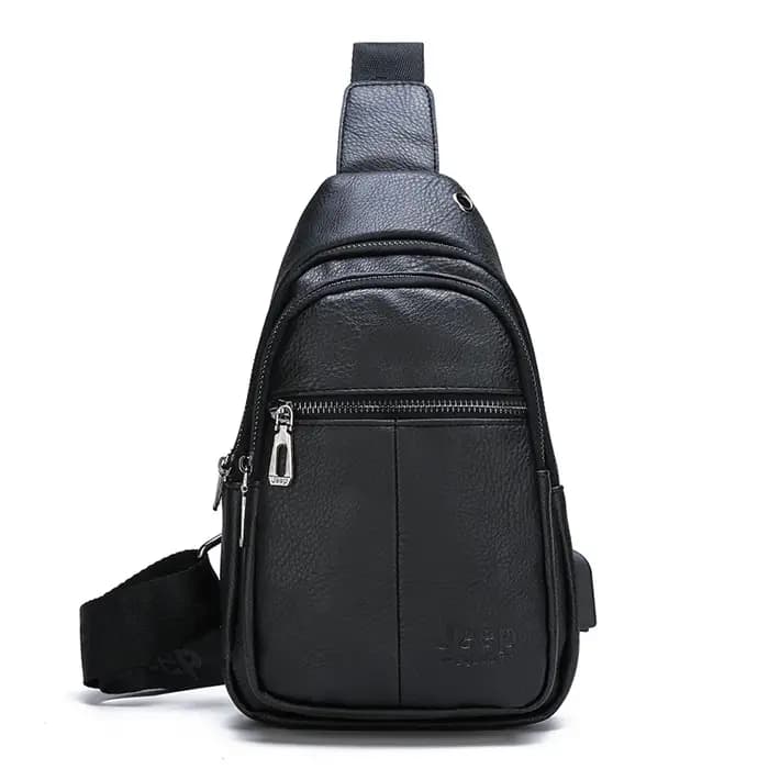 Sac de poitrine en cuir de kangourou de marque de luxe pour hommes, sac de voyage et de randonnée, s
