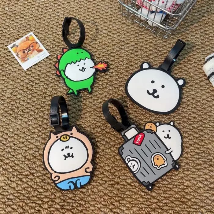 Étiquette de bagage mignonne de dessin animé, identifiant de bagage de voyage, étiquette suspendue pour bagages enregistrés