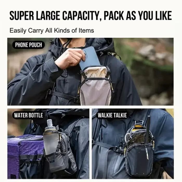 Sac de fixation pour bretelle de sac à dos