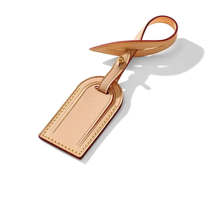 Étiquette de bagage de voyage en cuir de veau Vachetta, étiquette de ligne aérienne pour sac de créa