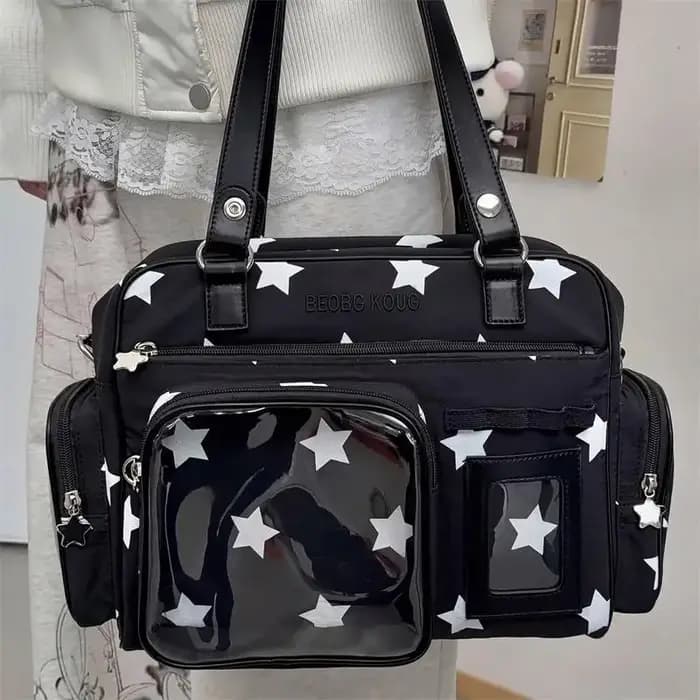 Sac à pois pour femme avec fenêtre transparente
