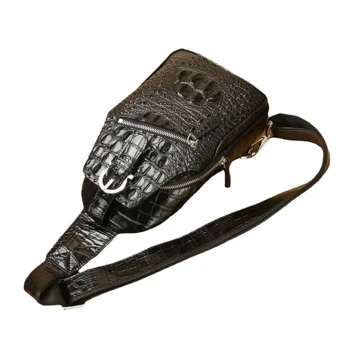 Sac de poitrine pour hommes Crocodile sac à bandoulière