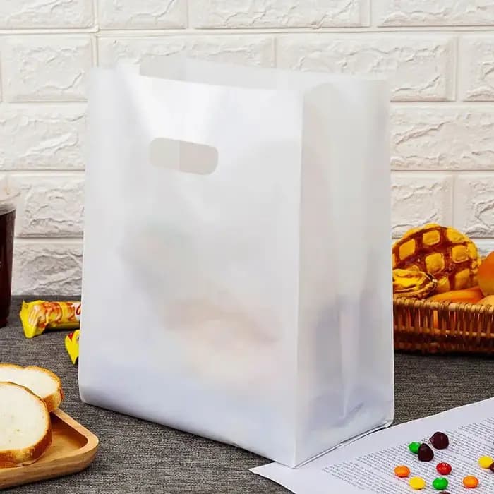Sacs en plastique monochromes Optics avec poignée, emballage de bijoux, sacs à provisions, sac cadea