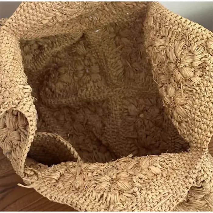 Sac de plage tissé de luxe haut de gamme pour femme
