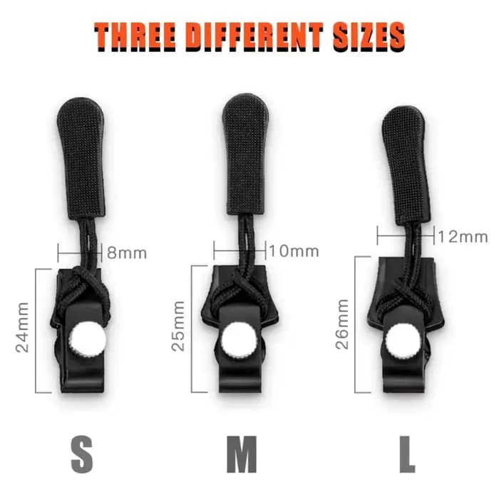 Nouveau Kit de Réparation de Fermetures Éclair de 3 Tailles Différentes