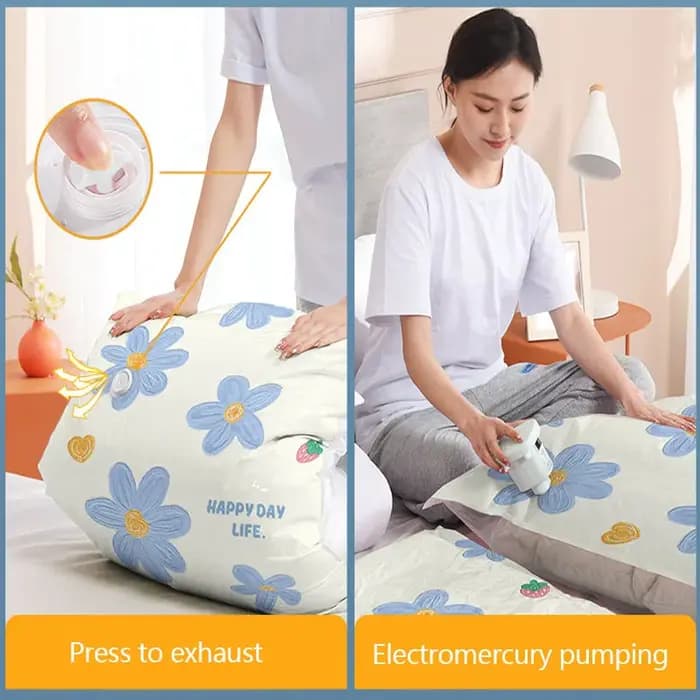 Sac de rangement à compression sous vide florale 1 pièce