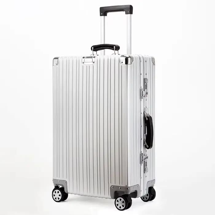 Valise Vintage en alliage d'aluminium-magnésium de qualité supérieure, bagage à roulettes de voyage