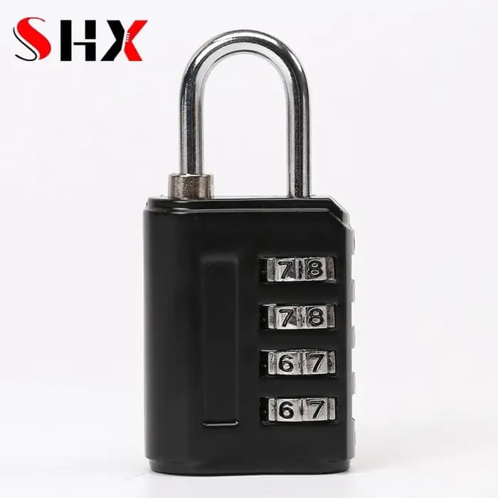 Cadenas à combinaison à code à 4 chiffres en alliage d'aluminium pour valise de voyage