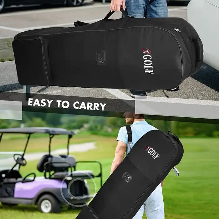 Sacs de voyage pour clubs de golf avec roulettes et bretelles amovibles, housse de protection pliable pour clubs de golf, sac de voyage pour avions