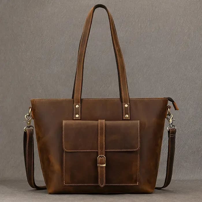 Luufan-Fourre-tout en cuir véritable pour femme