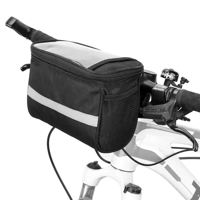 Sac avant isolé pour vélo de vélo, sac pour guidon de vélo vtt, panier isotherme avec bande réfléchi