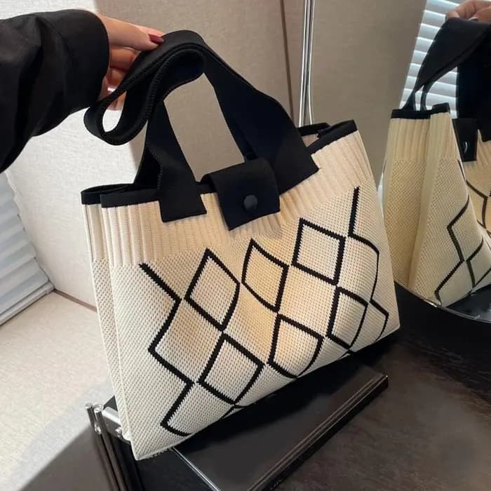 Nouveau Sac à Bandoulière Tendance Grande Capacité pour Femmes – Sacs à Main Polyvalents en Tricot et Crochet