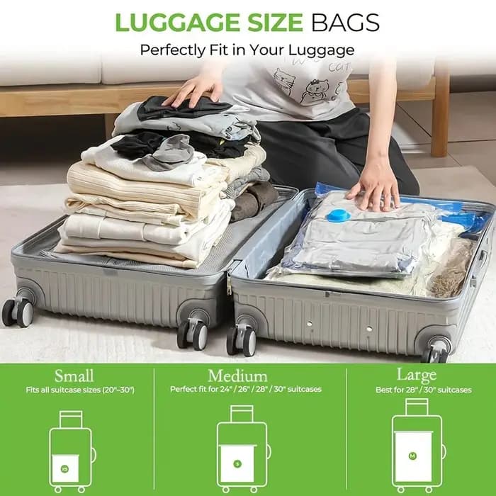 Ensemble de sacs de rangement de voyage, pour les voyages d'affaires, les voyages, les dortoirs, permet de gagner de la place, sac de rangement sous vide pour l'organisation de la maison