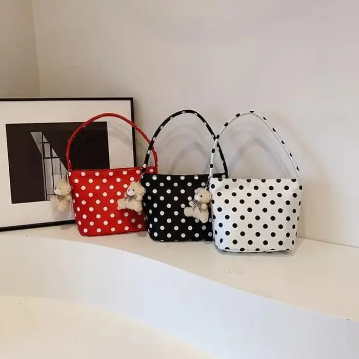 Sac fourre-tout tendance à pois pour femmes