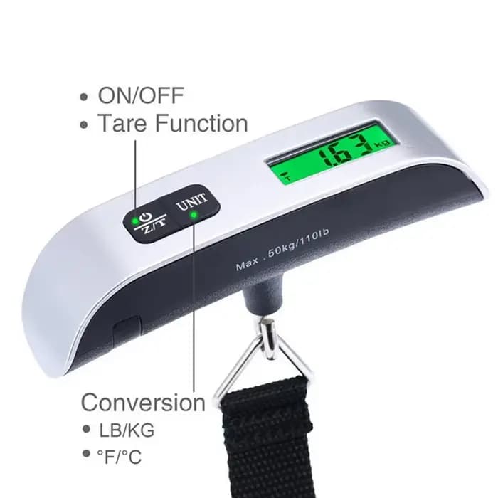Balance suspendue Portable 50kg, balance électronique pour bagages à main, valise à affichage numérique, sac de voyage de 110lb, outils de pesage