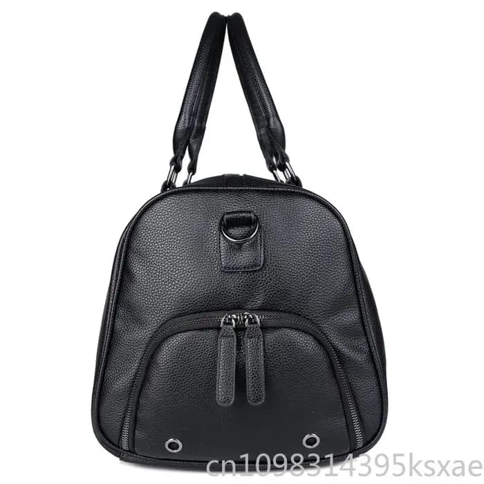 Sac de Voyage Homme Luxe Grande Capacité Sac Polochon en Cuir Portable Durable Sac Bandoulière Sac de Sport Sac à Main Bagage Extérieur