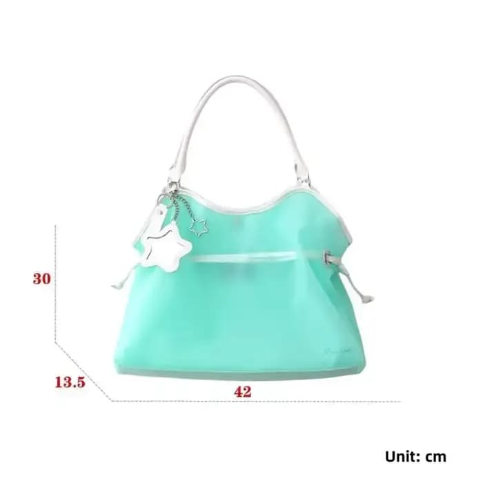 Sac à main transparent en PVC couleur bonbon, imperméable, grande capacité, sac bandoulière portable tendance, sacs de rangement à la mode