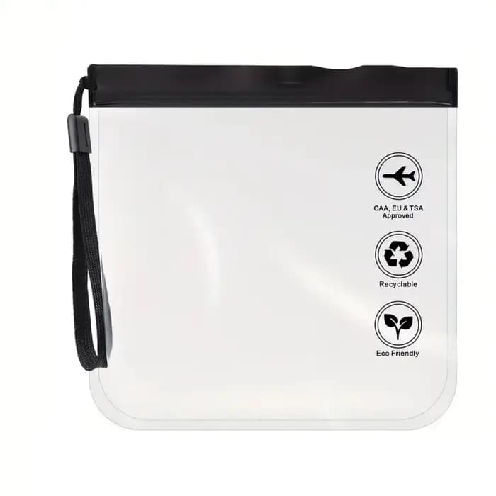 Sac de rangement transparent pour cosmétiques de voyage, 2 pièces, sac de rangement étanche en EVA,