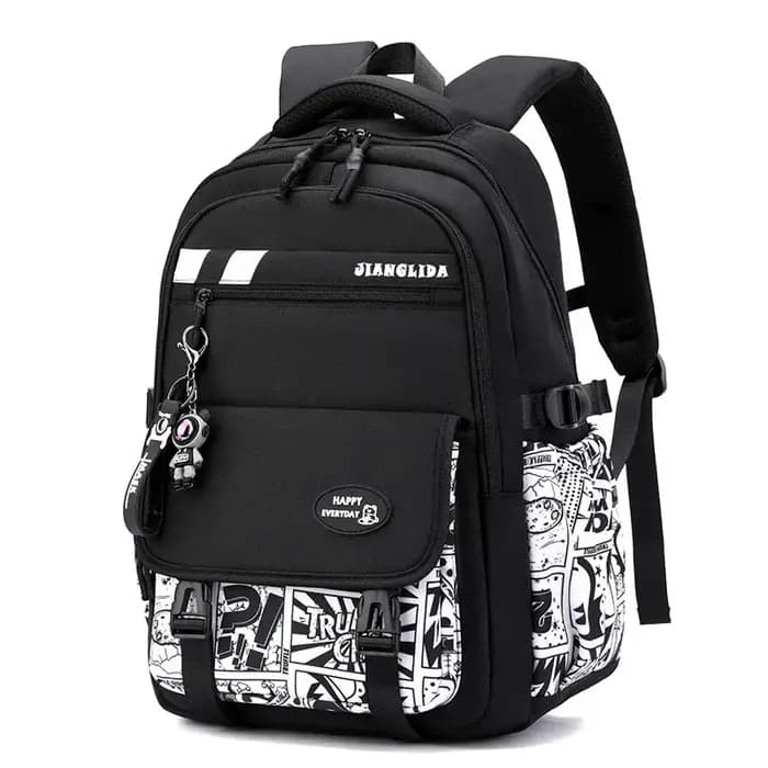 Sac à dos pour adolescents avec pendentif camouflage graffiti garçon sac à bandoulière pour enfants sac d'école étanche sacs à dos de voyage de Sport