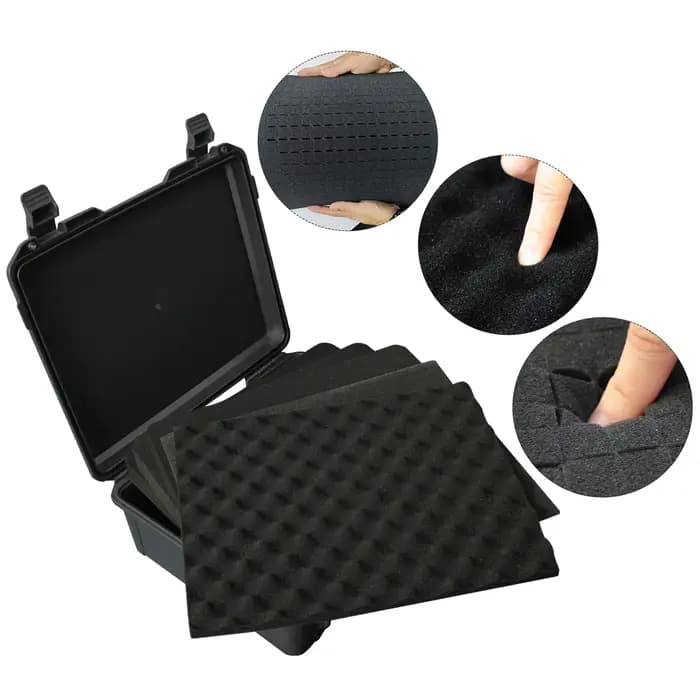 Valise noire étanche et durable pour appareil photo/outils