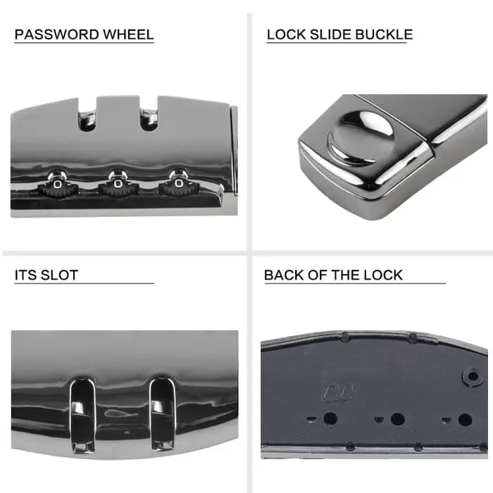 Cadenas Arrière Simple à 3 Chiffres pour Valise de Voyage