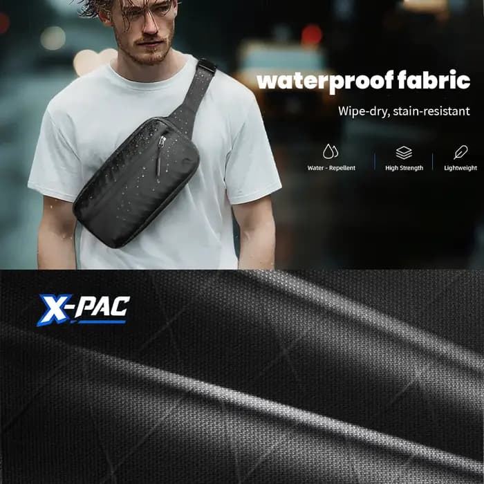 Heroic Knight Petit sac à bandoulière pour hommes léger imperméable x-pau tissu poitrine sac