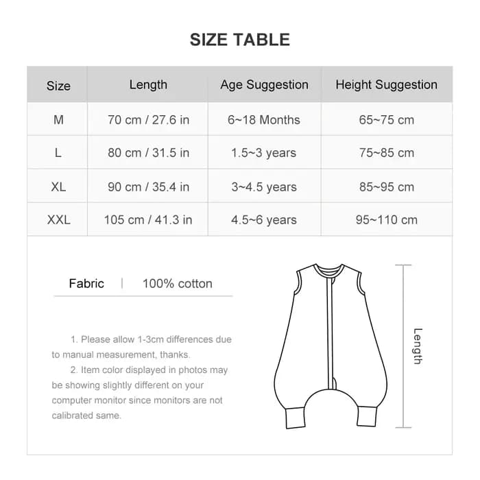 Sac de couchage d'été pour enfants de 1 à 4 ans