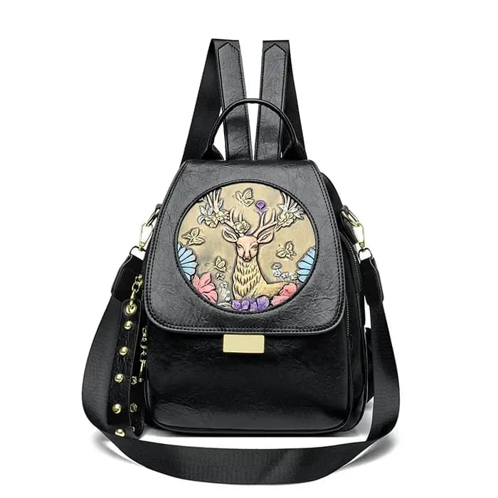 Femmes de luxe en cuir véritable sac à dos décontracté dames sac à bandoulière mode grande capacité