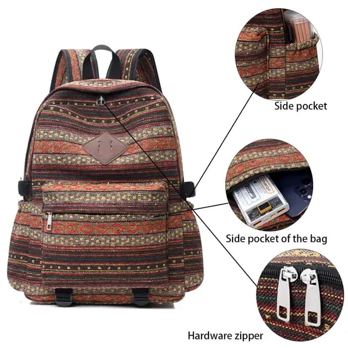 Vintage nouveaux sacs à dos Patch grande capacité femmes Style ethnique voyage sac à dos broderie sac à dos